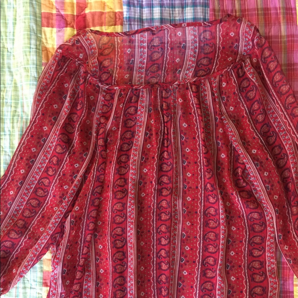 Lucky Brand Red Blouse - Picture 4 of 4
